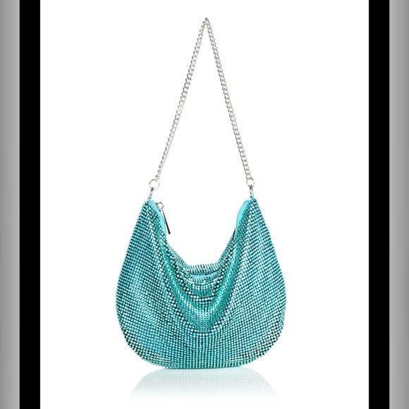 💎NWT AQUA Crystal Mesh Shoulder Bag💎 - Picture 3 of 8